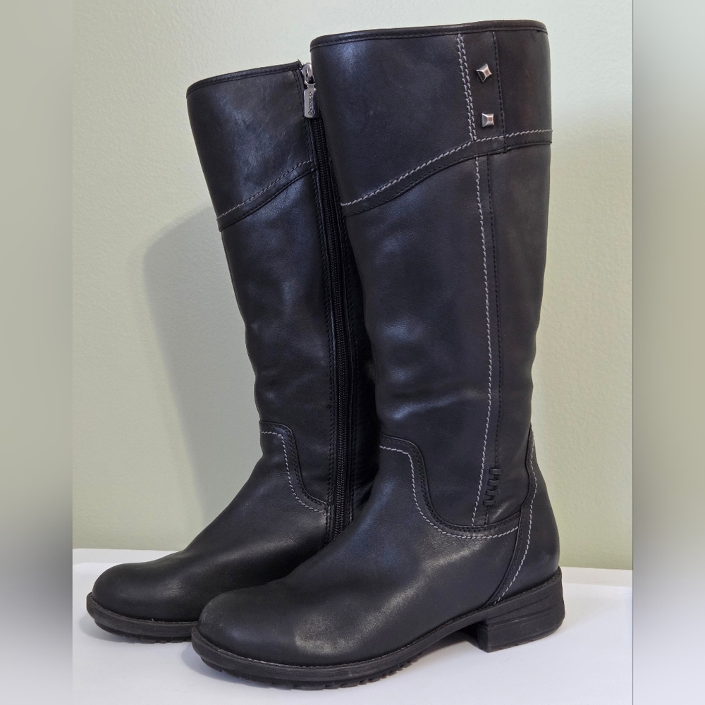 Blondo Black Waterproof Winter Talesa Lined Riding Boot Size 7.5W Wide